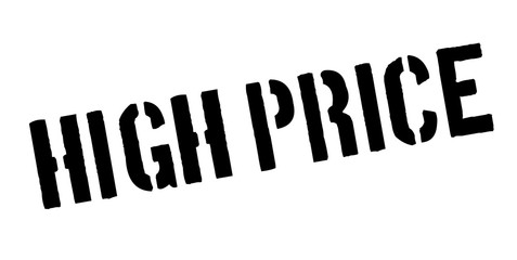 High Price rubber stamp. Grunge design with dust scratches. Effects can be easily removed for a clean, crisp look. Color is easily changed.