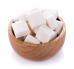 sugar cube on white background
