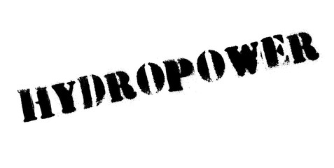 Hydropower rubber stamp. Grunge design with dust scratches. Effects can be easily removed for a clean, crisp look. Color is easily changed.
