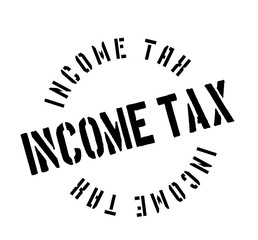 Income Tax rubber stamp. Grunge design with dust scratches. Effects can be easily removed for a clean, crisp look. Color is easily changed.
