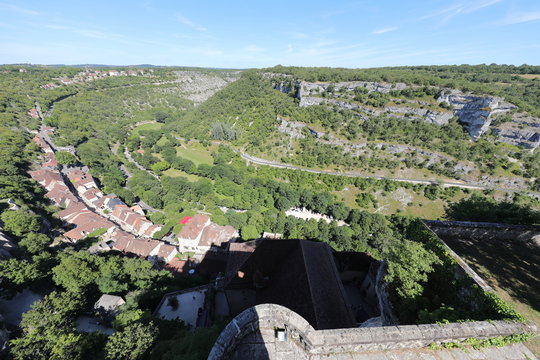 Ville de Rocamadour (Lot, Vallée de la Dordogne, Parc Naturel Régional des Causses du Quercy) 