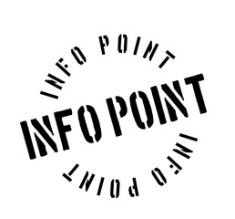 Info Point rubber stamp. Grunge design with dust scratches. Effects can be easily removed for a clean, crisp look. Color is easily changed.