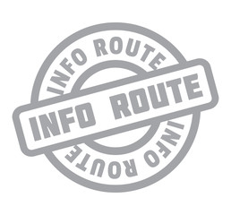 Info Route rubber stamp. Grunge design with dust scratches. Effects can be easily removed for a clean, crisp look. Color is easily changed.