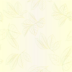 Seamless texture contour branches with leaves of roses vintage    vector editable illustration hand draw