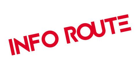 Info Route rubber stamp. Grunge design with dust scratches. Effects can be easily removed for a clean, crisp look. Color is easily changed.