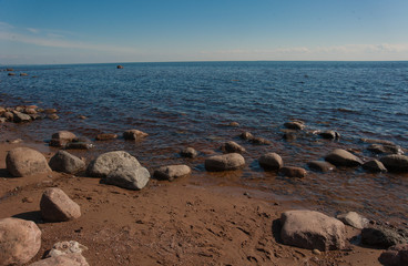 coast in summer with stones