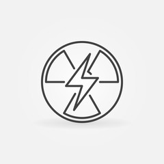 Nuclear power outline icon