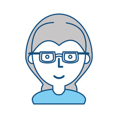 Woman with glasses cartoon