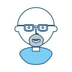 Man with glasses cartoon