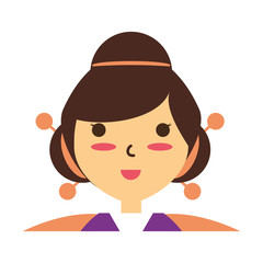 Cute woman japanese cartoon