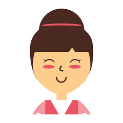 Cute woman japanese cartoon