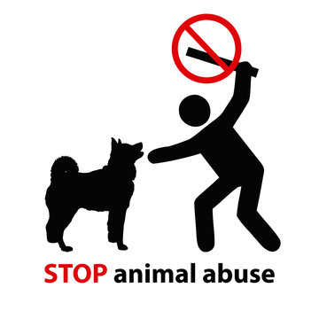 Stop animal abuse Stock Vector | Adobe Stock