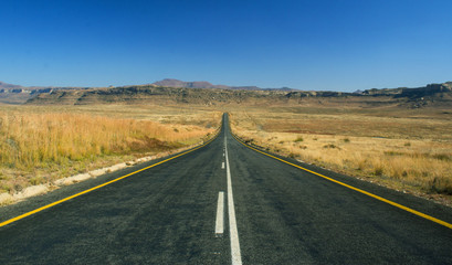 Long road into mountains