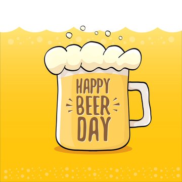 happy beer day vector graphic poster.
