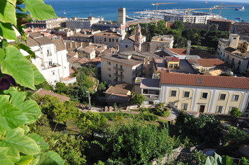 Fototapeta na wymiar Salerno - Vista dal Giardino della Minerva