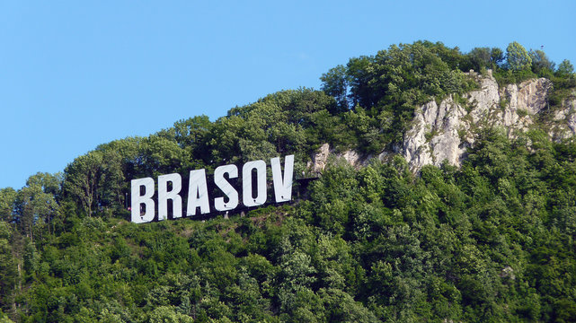 Schriftzug Brasov Kronstadt Letteter