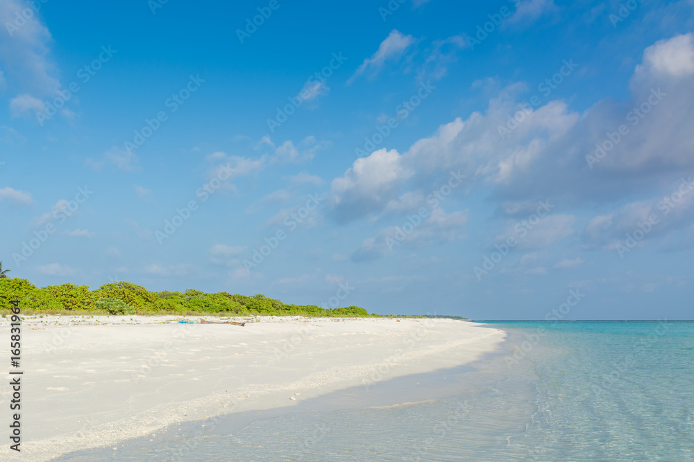 Poster white sand beaches maldives