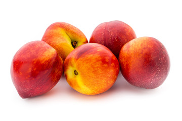Peach. Fruit with isolated on white background.