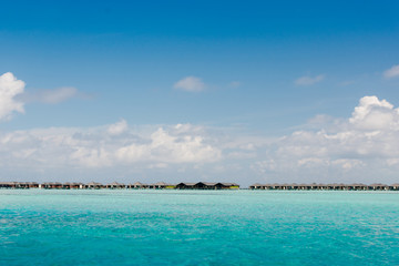 Fototapeta na wymiar Maldives Water Villas