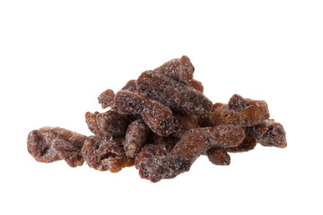 tamarind with sugar dessert isolated on white background