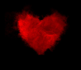 Smoke in the form of heart