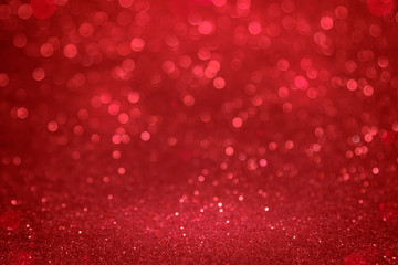 Christmas red bokeh background.  The concept of love , Valentine and Christmas' day