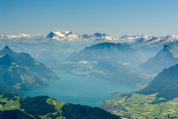 View from Pilatus on Alpnacher See