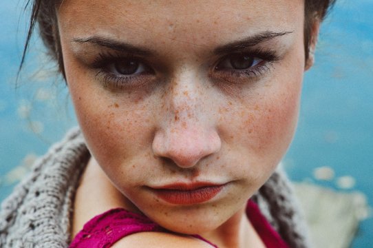 young woman on the dock