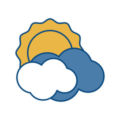 sun and clouds icon