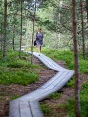 young woman enjoying nature