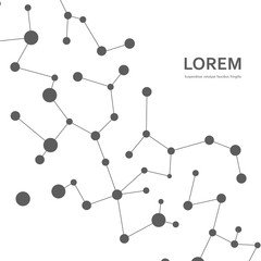 Abstract polygonal vector background with connection structure. Design for technology