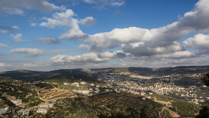 Fototapeta na wymiar view from ajloun castle