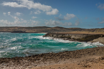 Aruba Landscape in the Atlantic Side
