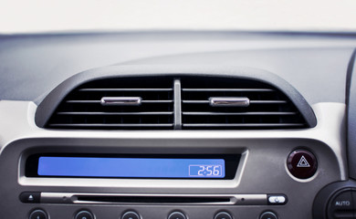 Car air conditioner in the front interior passenger for adjust airflow, selective focus, Automotive part concept.