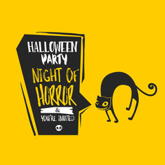 Halloween cat bubble card