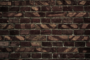 dark old brick wall for texture or background