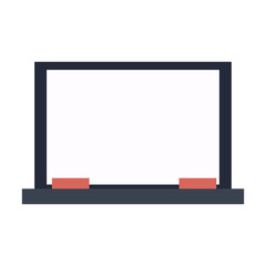 Fototapeta premium empty school chalkboard texture with frame eraser