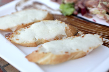 Bruschetta with goat cheese