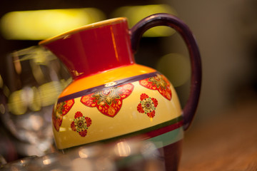 bright ceramic jug