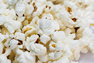 fresh popcorn close up
