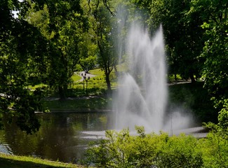 Springbrunnen im Stadtpark von Riga