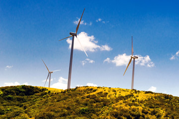 Wind power plants shot in Costa Rica.