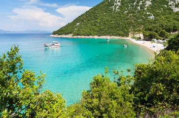 view on amazing bay with beautiful beach in south Dalmatia, Croatia