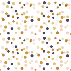 Modern Abstract Vector  Confetti Background. Seamless  dots pattern. Festive party repeat.