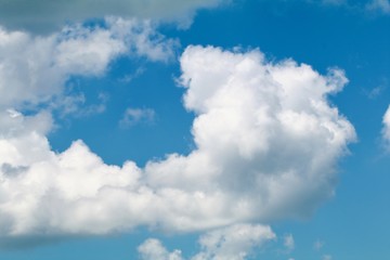 Naklejka na ściany i meble Puffy Clouds in an Azure Sky