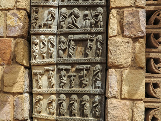 Detail of a beautifully carved Dogon door, Youga Piri, Mali 