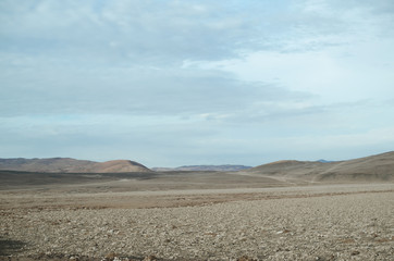 Deserted lands of saline