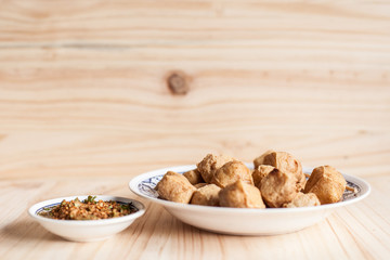 fried tufu by soybean Thail food 