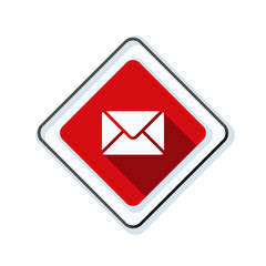 Mail sign button illustration