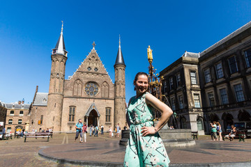 Obraz premium View of the Inner Court or Binnenhof a complex of buildings in the city centre of The Hague